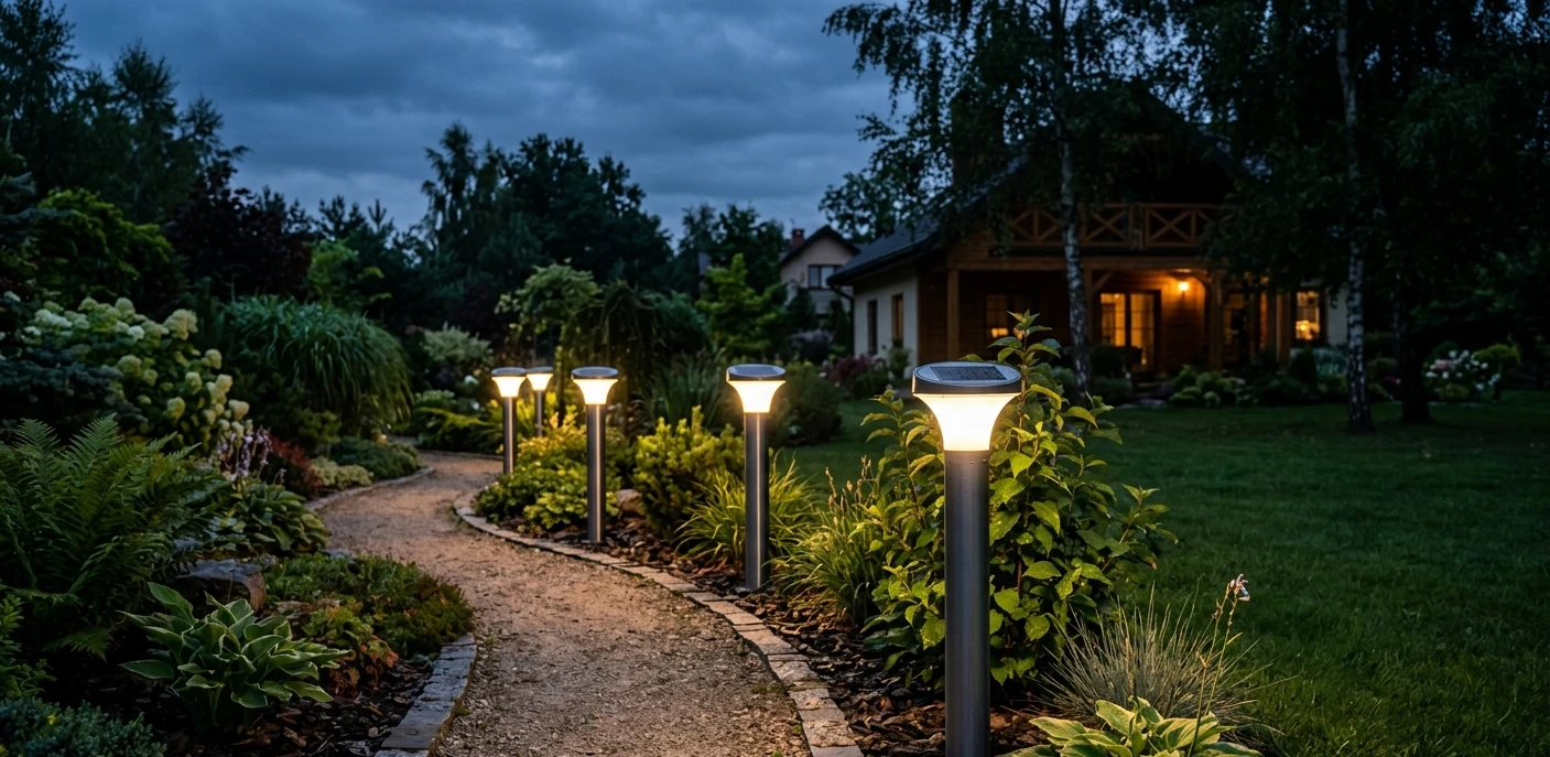 solarne słupki LED